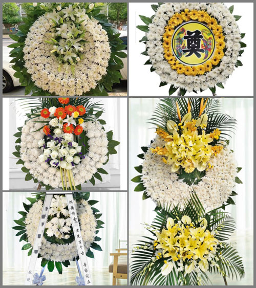 山东青岛平度市旧店镇岙山后村花圈速递